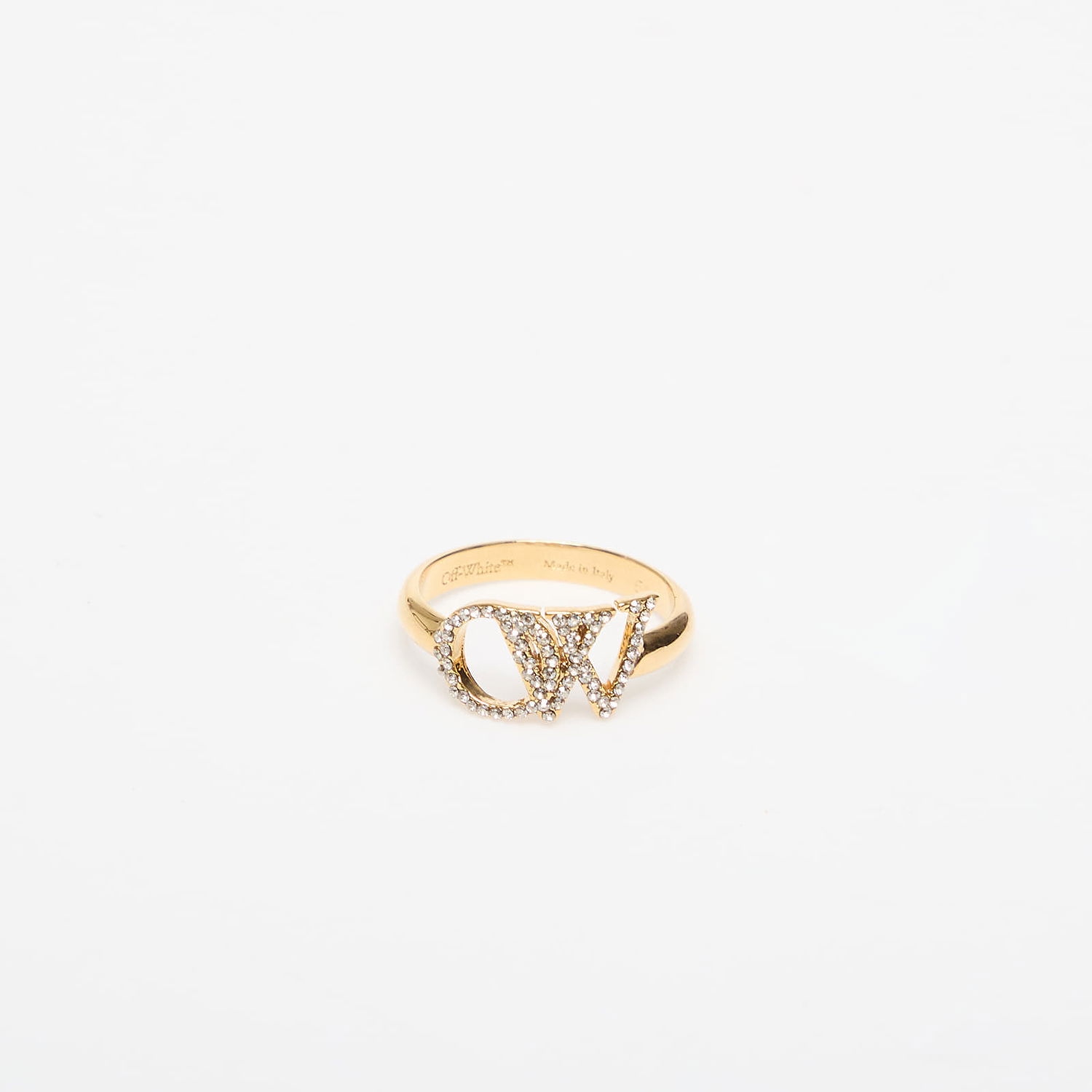 Пръстен Off-White Off-White OW Ring with Rhinestones Жълто | OWOC11AC99MET0017672, 0