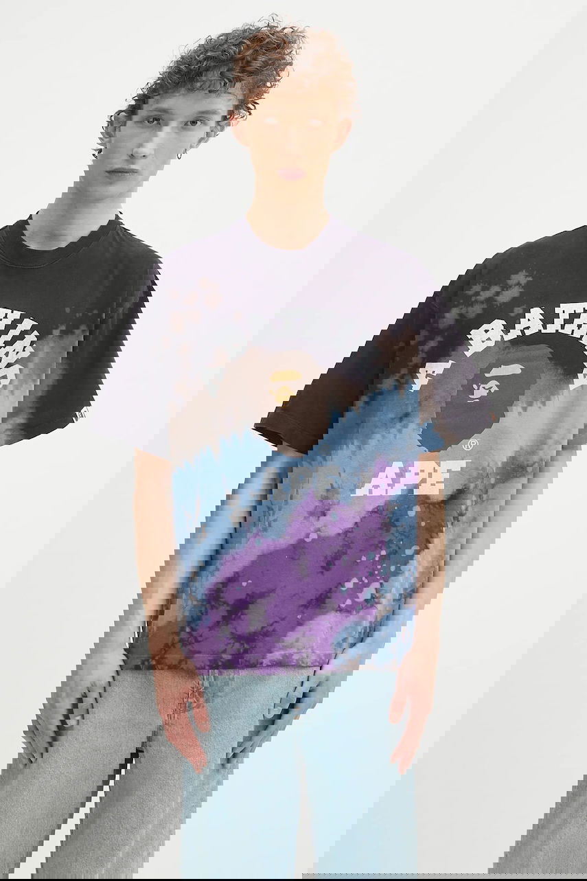 Тениска BAPE Tie dye college T-shirt Многоцветен | 1K80109003, 0