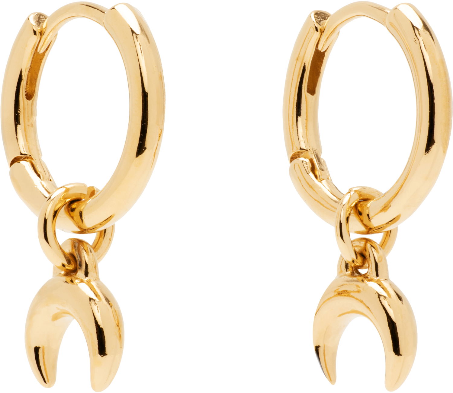 Обеци Marine Serre Moon Mini Hoop Crescent Earrings Металик | UJW078ARMET0003, 1