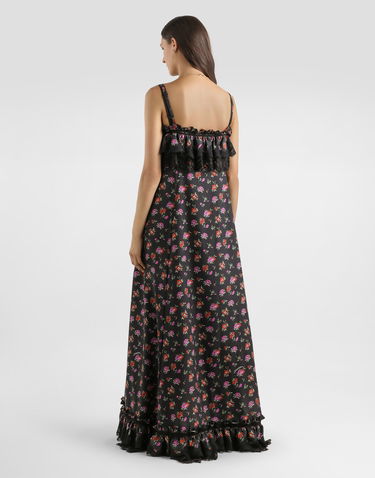 Pокля Dolce & Gabbana Dolce & Gabbana Floral-print Habotai Long Dress Многоцветен | F60HGTIS10WHN5XS, 2