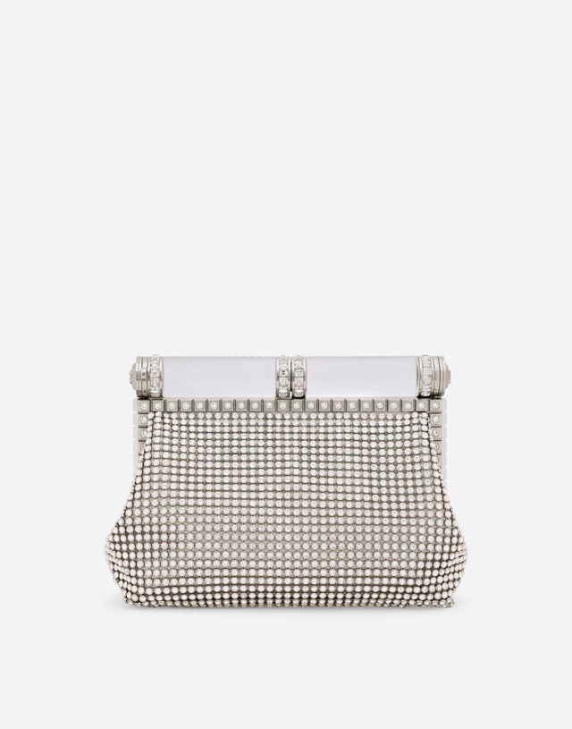 Mesh Rhinestone Mini Clutch Bag