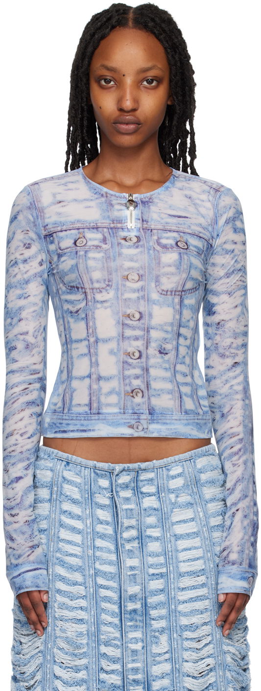 Тениска Diesel T-Clauzi-H2 Long Sleeve T-Shirt Синьо | A10312 0NHAY, 0