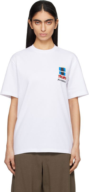 Тениска JW Anderson JW Anderson Window Embroidered T-Shirt Бяло | JT0283-PG1510, 0
