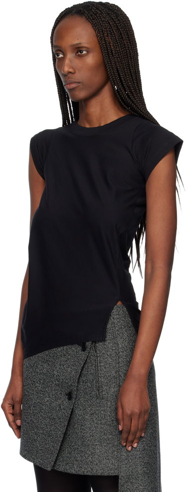 Тениска Courrèges Courrèges Twisted Jersey T-shirt Черно | 425JTS231JS0233, 3