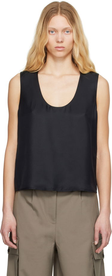 Потник Róhe Róhe Scoop-Neck Silk Tank Top Черно | 415-20-147, 0