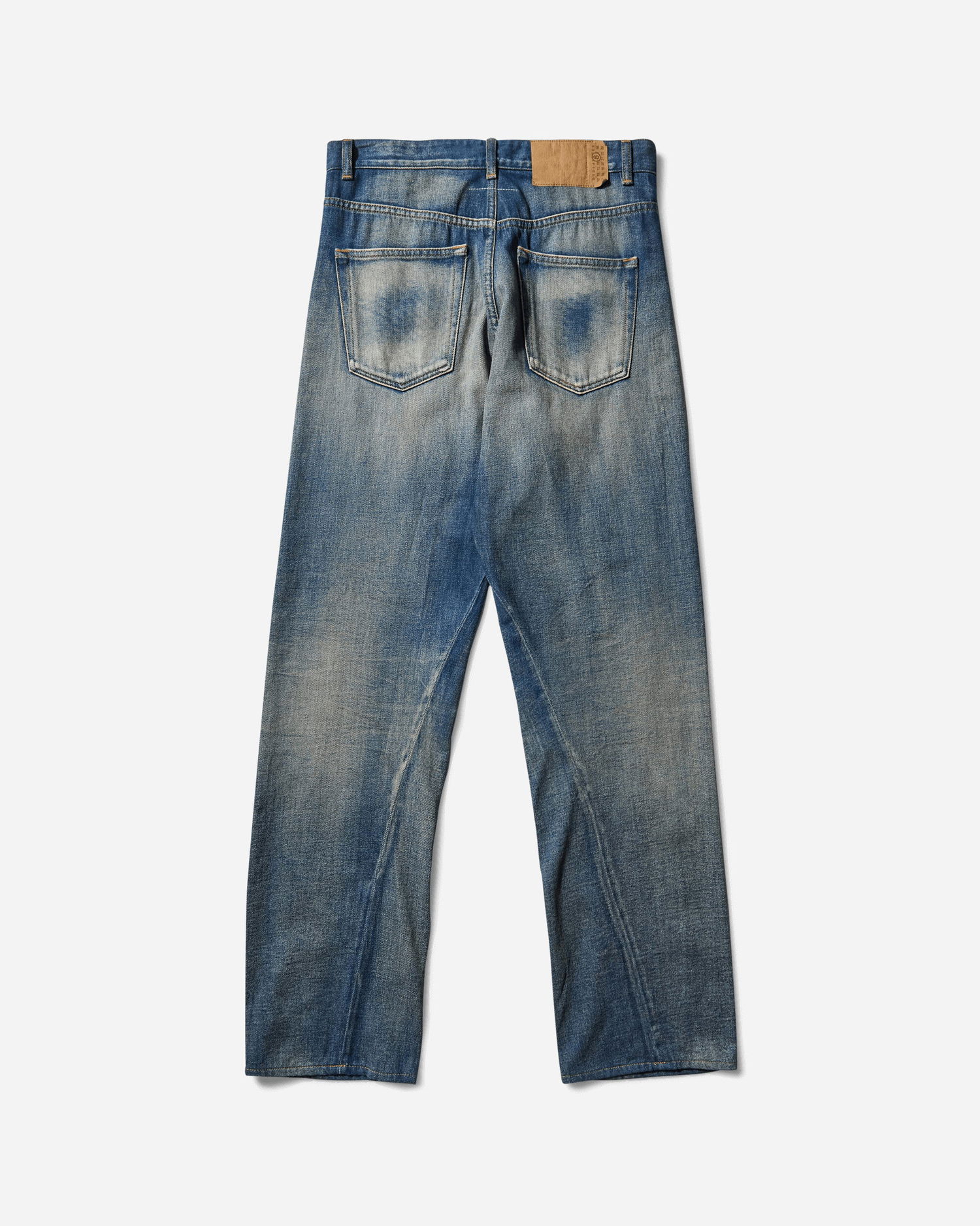 Дънки Maison Margiela Wide-Leg Washed Denim Jeans Синьо | SH0LA0024 962, 0