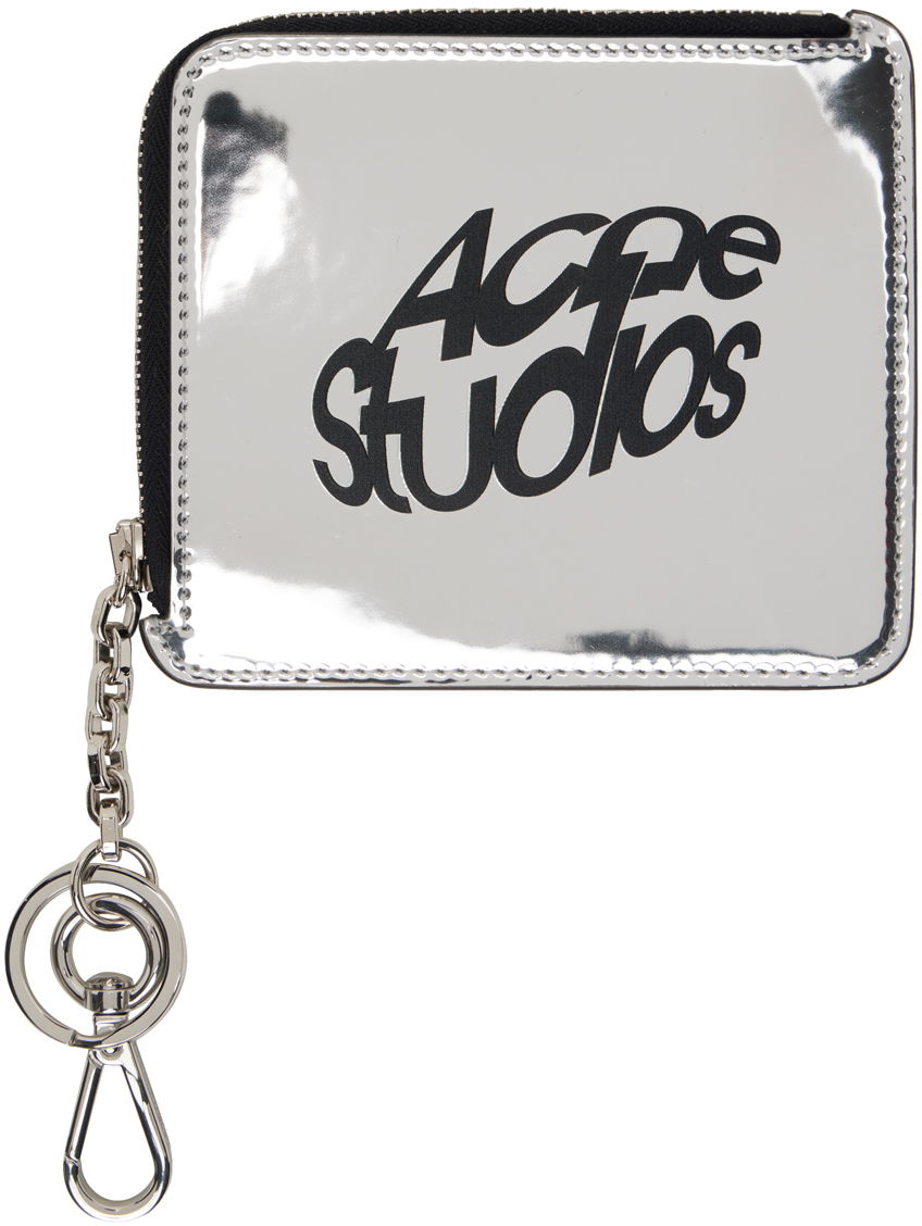 Портфейл Acne Studios Faux-Leather Wallet Сиво | CG0237-, 0