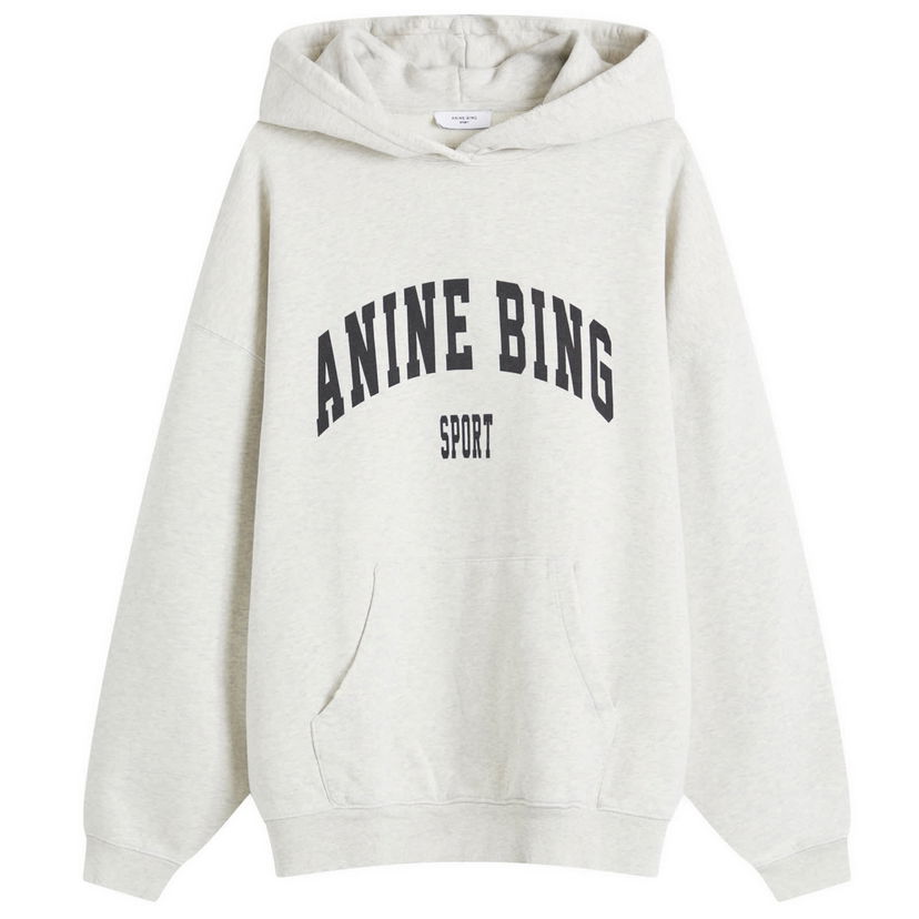 Суитчър Anine Bing Harvey Grey Melange Hooded Sweatshirt Сиво | S-08-5185-030