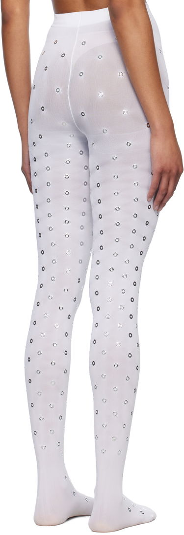 Чорапи We11done We11done Eyelet Tights Бяло | WD-LE0-25-284-W-WH, 2