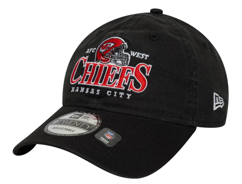Шапка с козирка New Era NFL Kansas City Chiefs Helmet 9Twenty Adjustable Cap Черно | 60667634-60667634