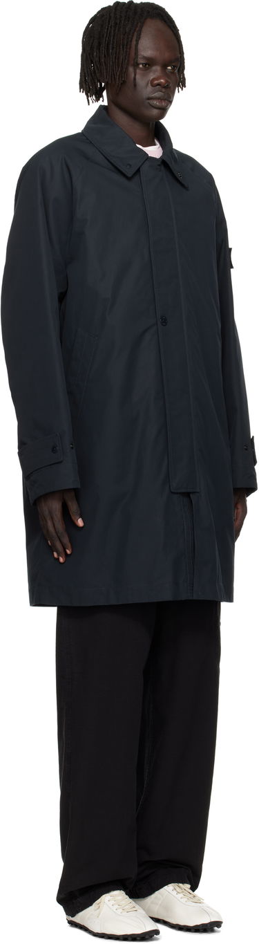 Палта Stone Island Weatherproof Cotton Canvas Long Coat Тъмно синьо | K2S15 7100018 S00F1, 1