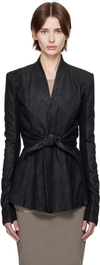 Rick Owens Hollywood LS Strutter Leather Jacket