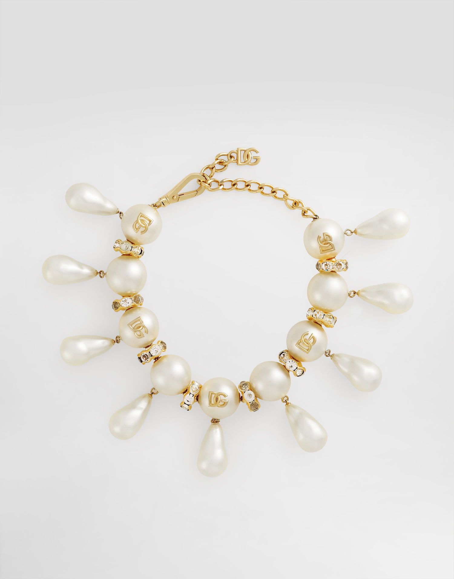 Колие Dolce & Gabbana Maxi-necklace With Spheres, Teardrop Accents And Dg Logo Многоцветен | WNR2E3W1111W0111, 0