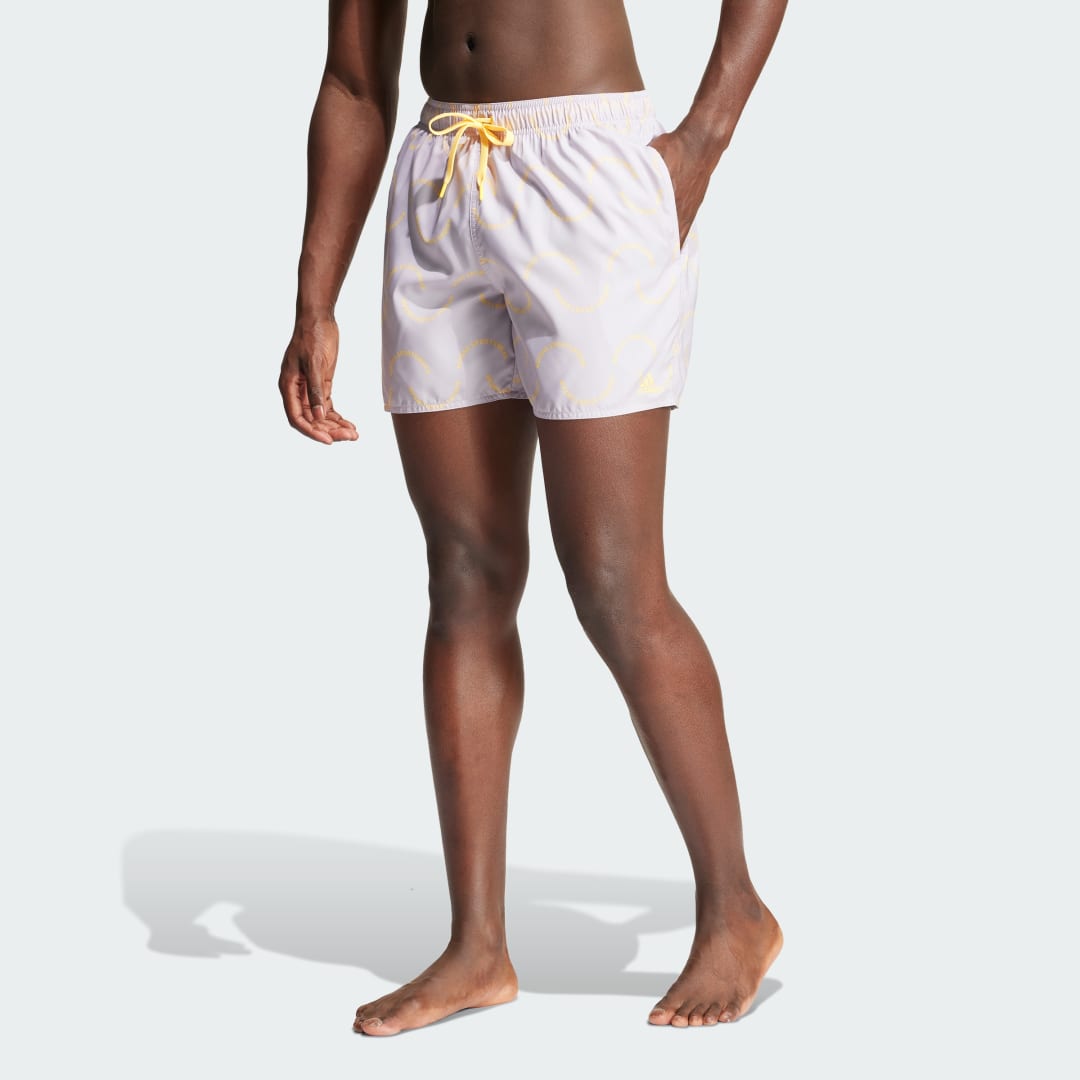 Бански adidas Performance Sportswear Wave Logo CLX Swim Shorts Бяло | IR6198, 1