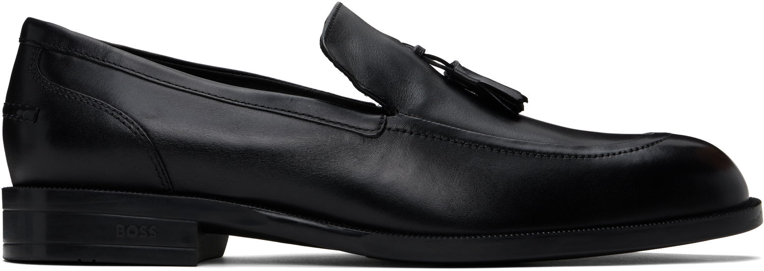 Кецове и обувки BOSS BOSS Tassel Leather Loafers Черно | 50531305, 0