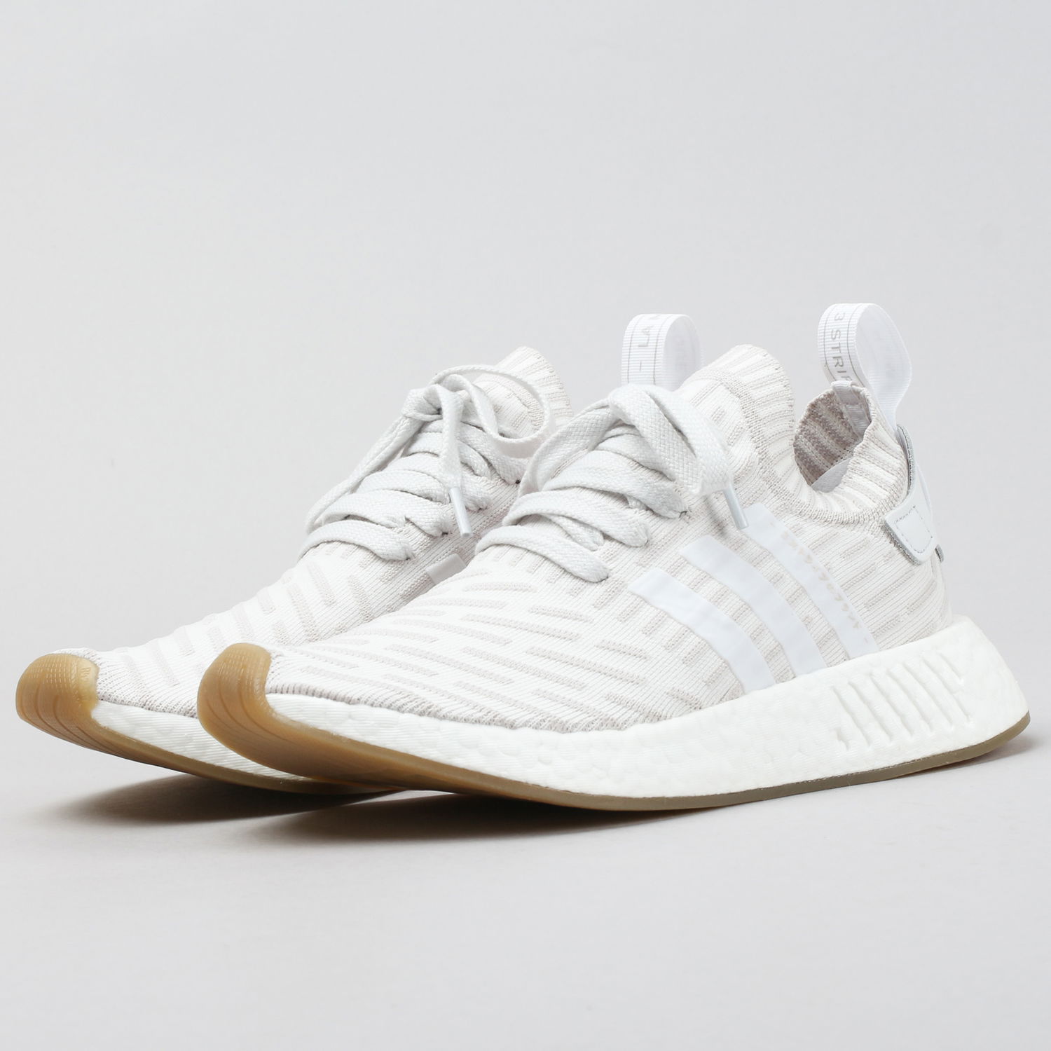 Кецове и обувки adidas Originals NMD_R2 Primeknit "Japan White Gum" W Сиво | BY9954, 1