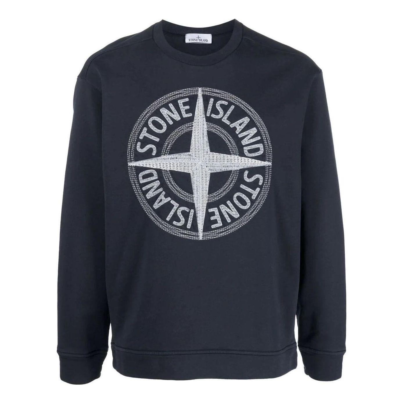 Пуловер Stone Island Embroidered Logo Sweatshirt Синьо | 781565484-V0020, 0