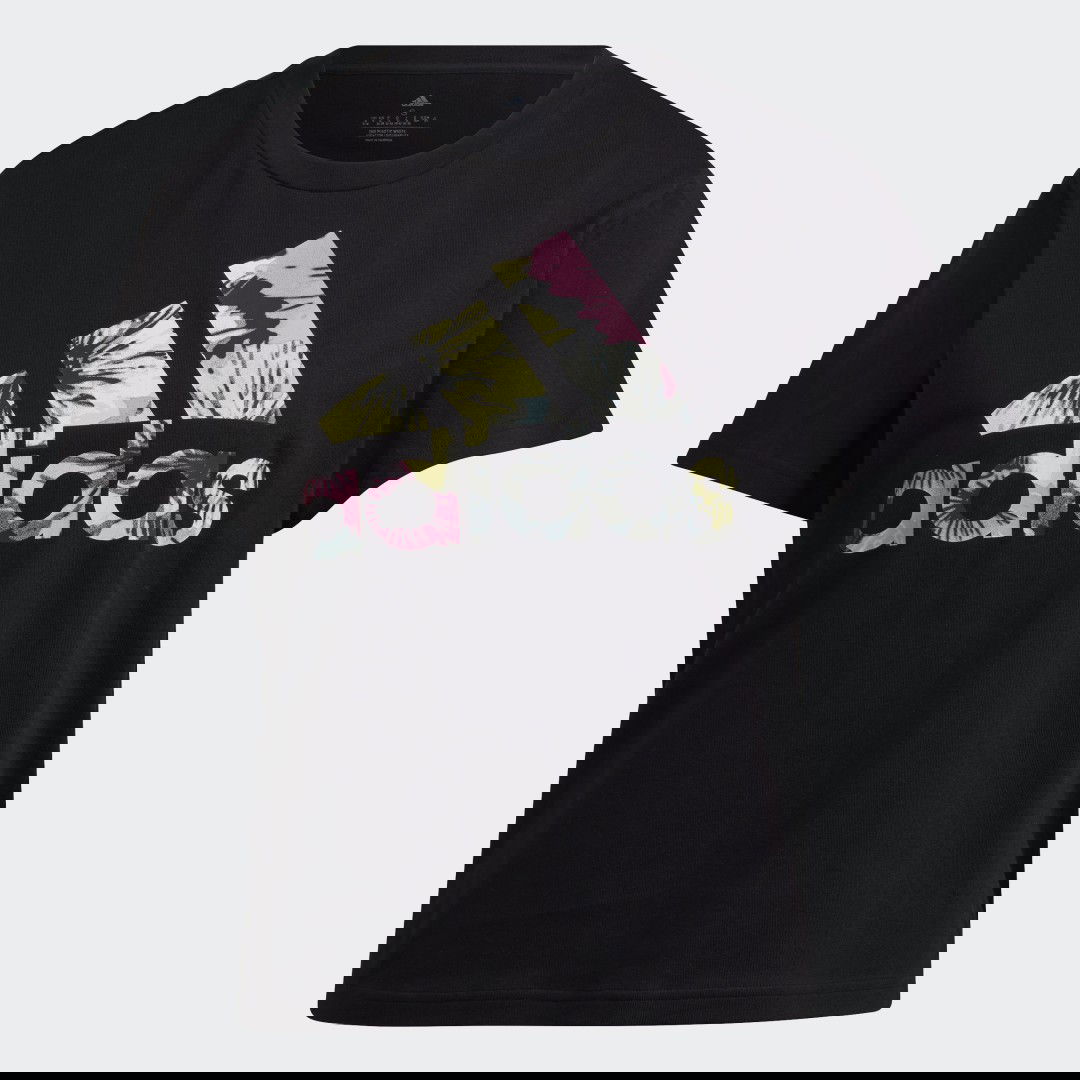 Тениска adidas Performance Floral Print Regular T-Shirt Черно | HI0025, 1