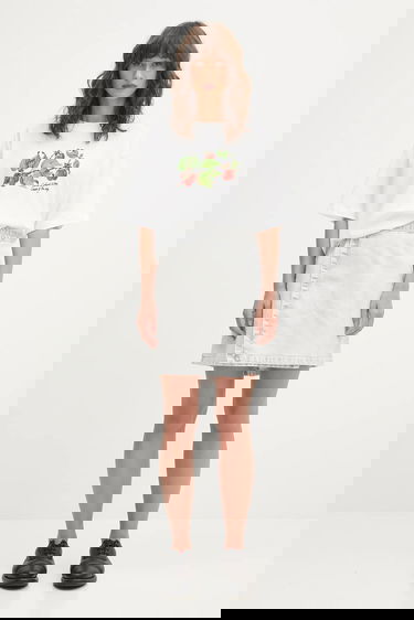 Тениска Carhartt WIP Short Sleeve Oversized T-Shirt Cream Of The Crop Бяло | I035244.02XX, 4