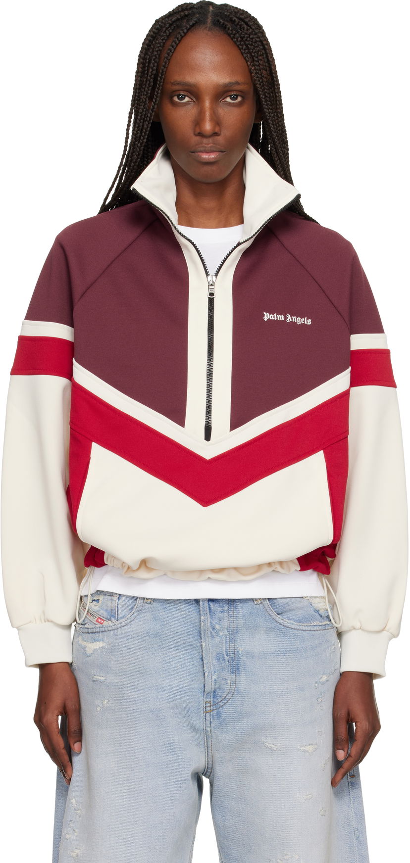Ветровка Palm Angels Colorblock Quarter-Zip Anorak Track Jacket Многоцветен | PWBD067F25FAB0012803