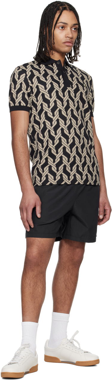 Поло тениска Fred Perry Fred Perry Cable Knit Print Polo Черно | M9837, 3