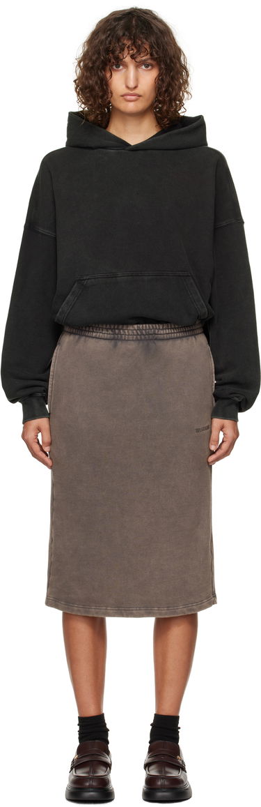 Пола We11done We11Done Layered Hoodie Dress Кафяво | WD-TO3-24-851-W-BK, 0
