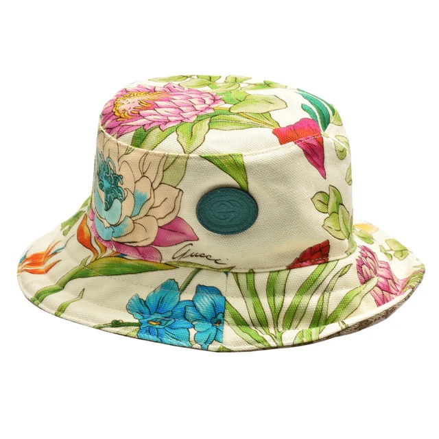 Шапка Gucci GG Supreme Reversible Bucket Hat Floral Multi / Beige Многоцветен | 697361 3HAKP 9066, 0