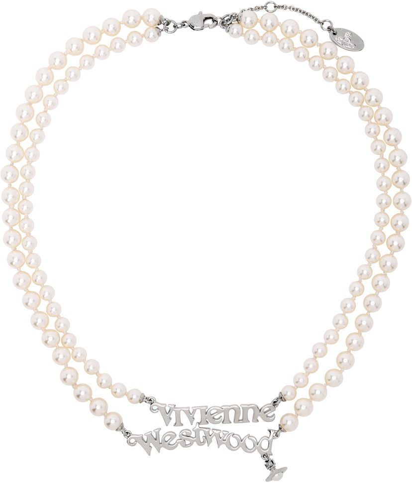 Колие Vivienne Westwood Vivienne Westwood Amelia Double Strand Pearl Necklace Бяло | 6301013X-02P118-