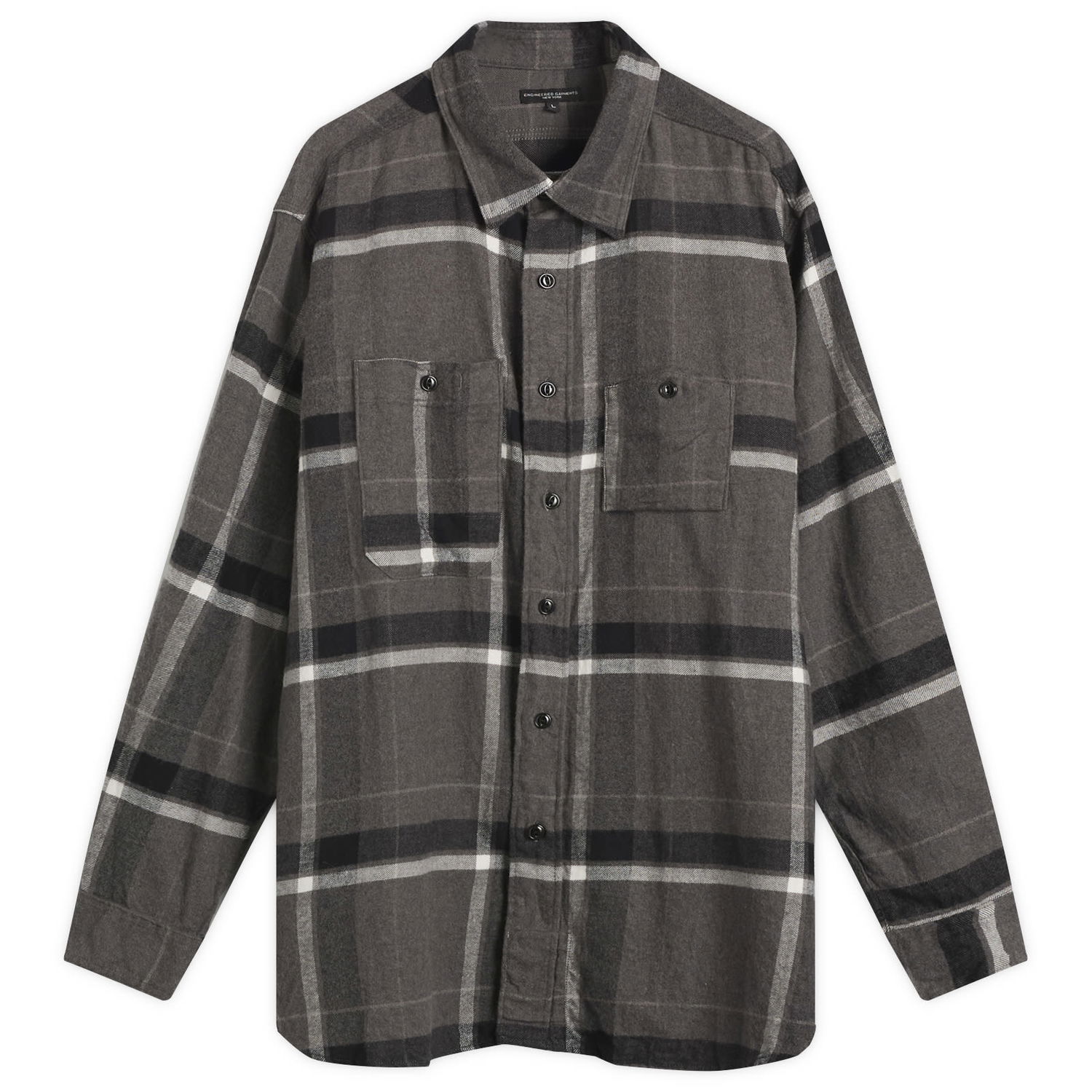 Риза Engineered Garments Engineered Garments Brushed Big Plaid Work Shirt, Size Small Сиво | 25F1A007-ES071, 1