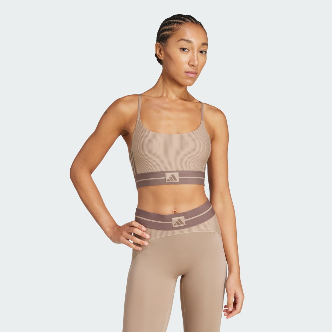Сутиен adidas Performance Hyperglam Rib Bra Бежово | JY2114, 0