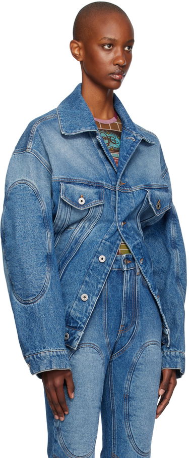 Яке Jean Paul Gaultier Jean Paul Gaultier Lacing Denim Jacket Синьо | 24/31-F-VE062LP-D013-57, 1