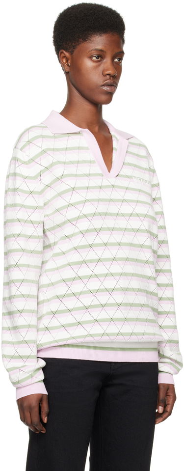 Пуловер We11done We11done Striped Knit Polo Shirt Многоцветен | WD-KT0-24-639-U-LP, 1