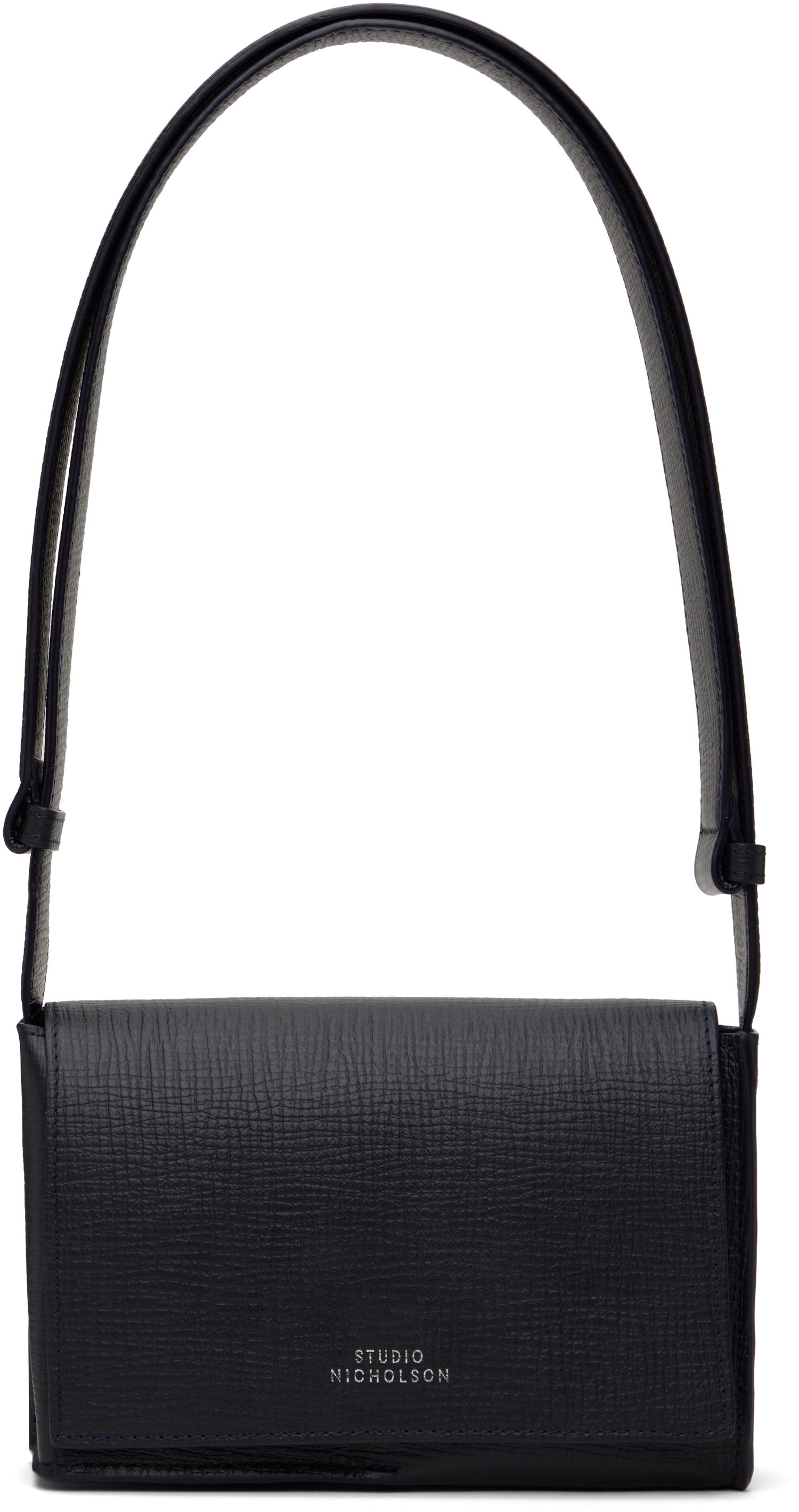 Чанта през рамо Studio Nicholson Studio Nicholson Meshi Mini Leather Bag Тъмно синьо | MESHI SN - 757, 0