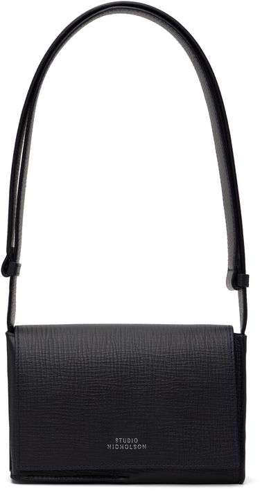 Чанта през рамо Studio Nicholson Studio Nicholson Meshi Mini Leather Bag Тъмно синьо | MESHI SN - 757, 0