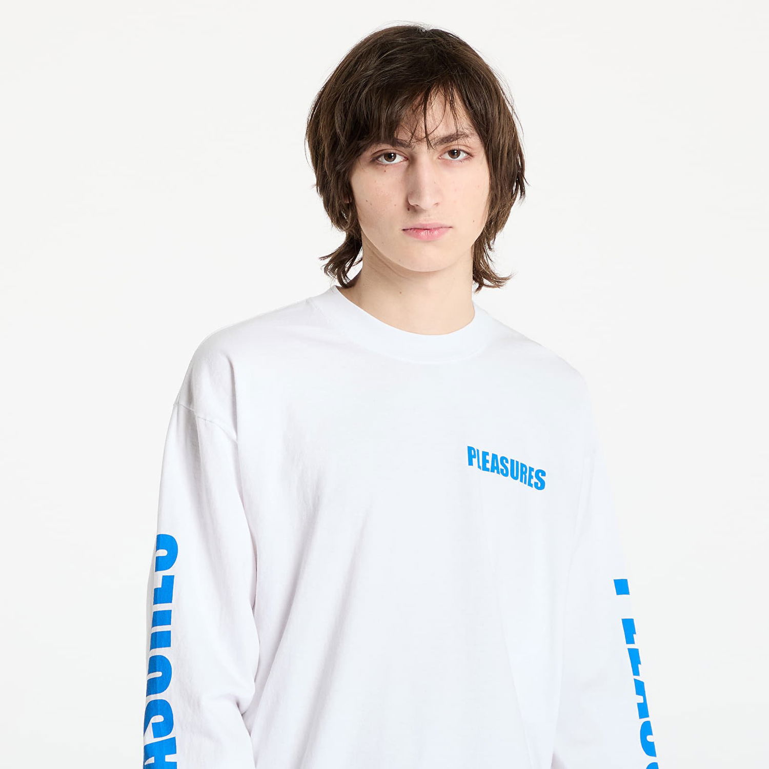 Тениска Pleasures PLEASURES Impact Staff Long Sleeve T-Shirt Бяло | P25SP053 WHITE, 1