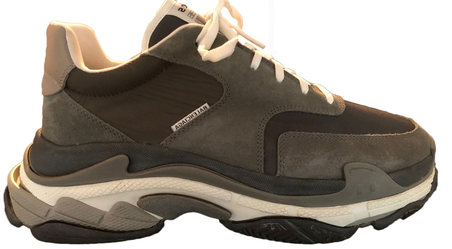 Кецове и обувки Balenciaga Triple S 2.0 Suede Grey Black Сиво | 506346-W09S1-1214, 0