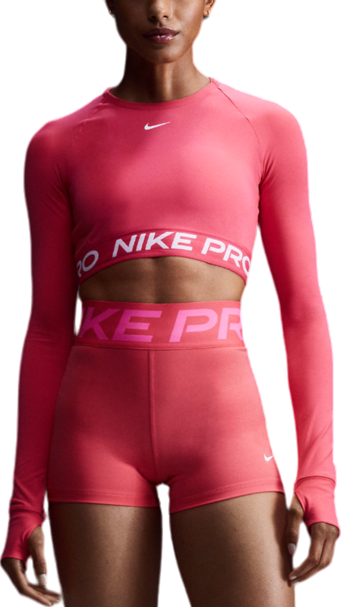 Тениска Nike PRO DF 365 CROP LS Розово | fv5484-629