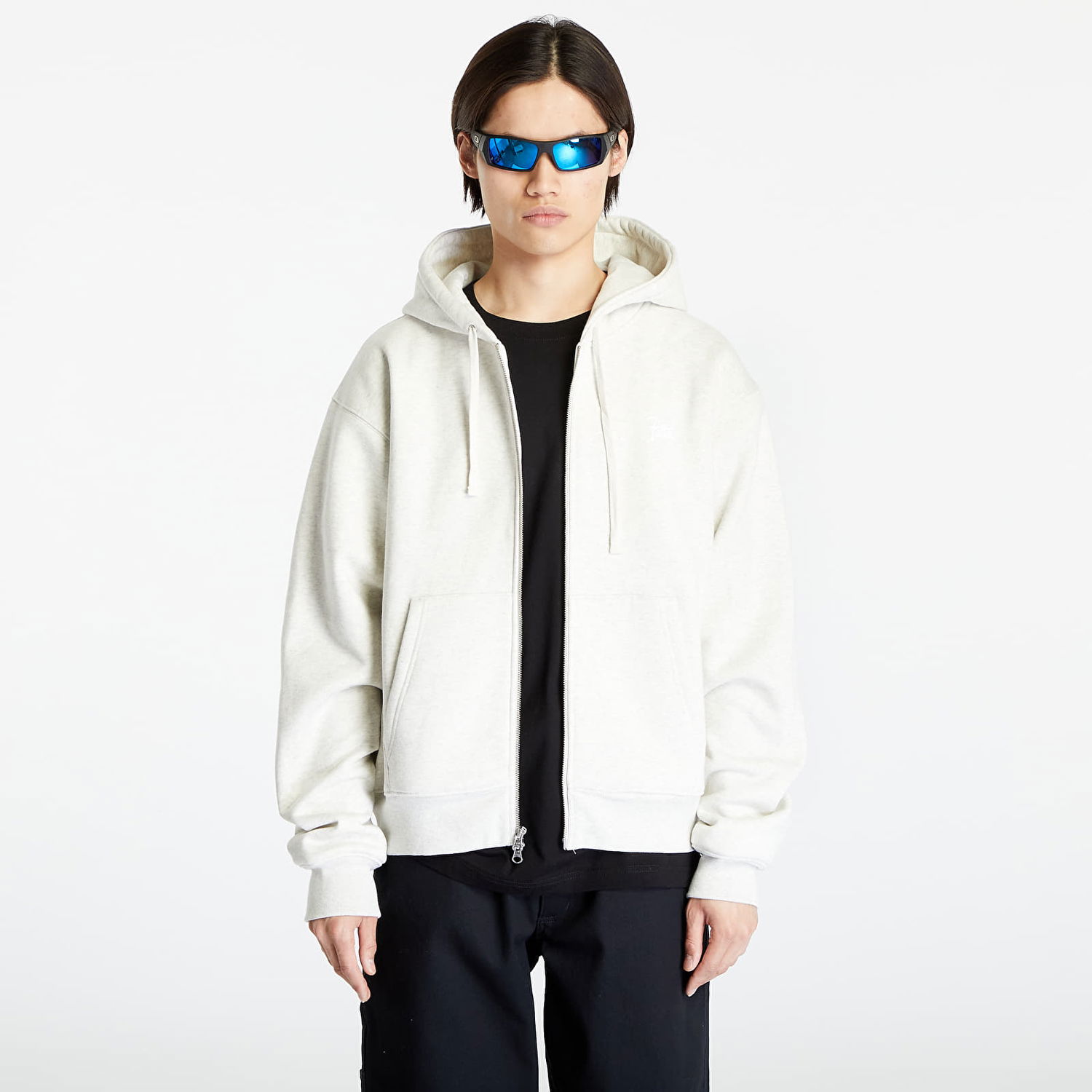 Суитчър Patta Basic Waffle Zip Hoodie Сиво | POC-BC23-WAFFLE-ZHS-001, 0