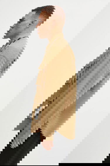 Риза Neighborhood NEIGHBORHOOD Utility Long Sleeve Shirt with Classic Collar, Regular Fit, Cotton Бежово | 252AQNH.SHM04, 1