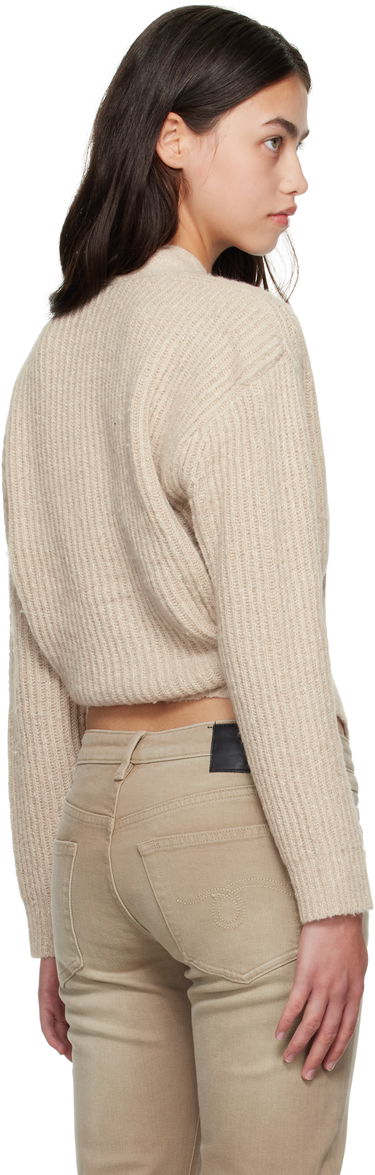 Пуловер R13 R13 Split Hem Ribbed Cardigan Бежово | R13WY296-Y211A, 2