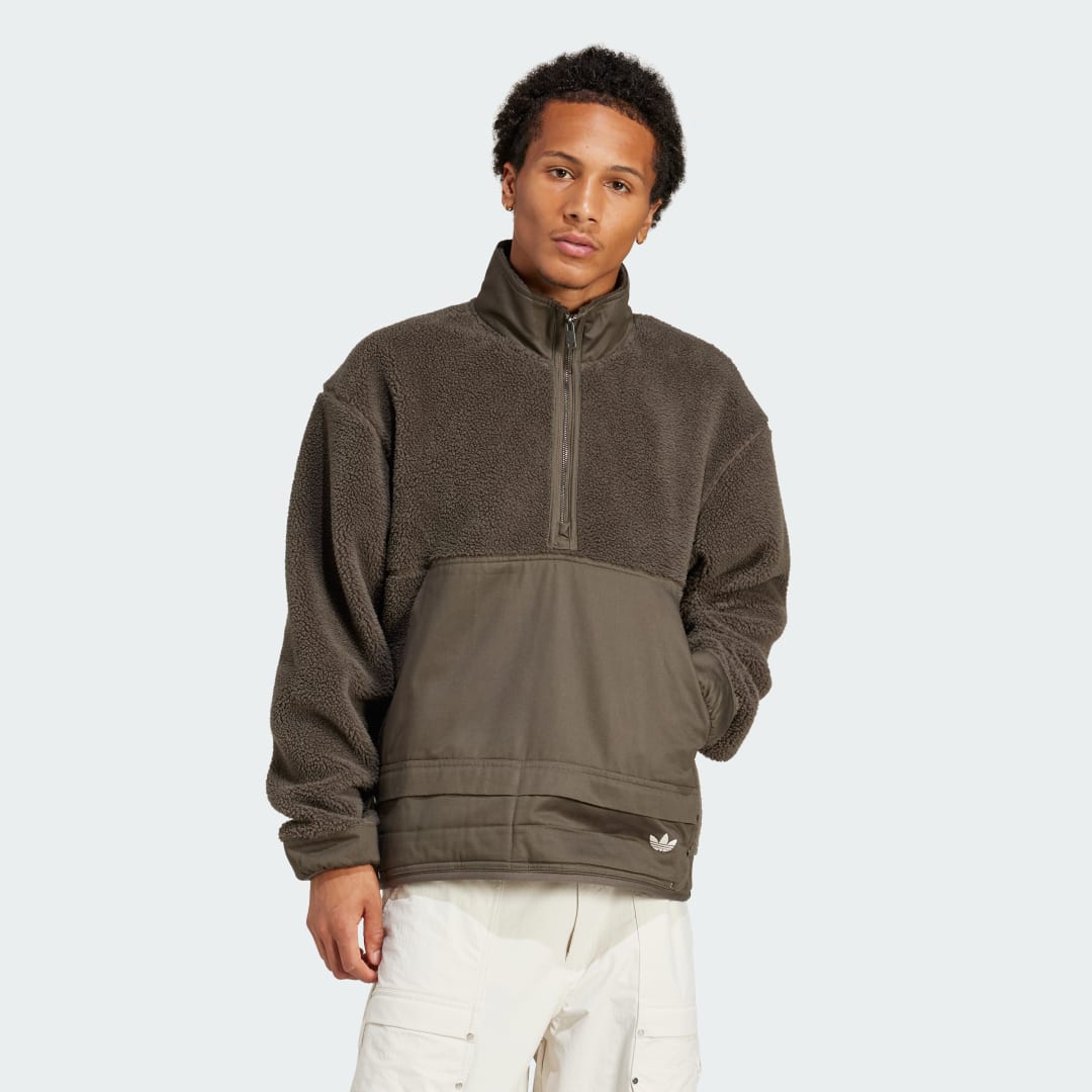 Суитчър adidas Performance Essentials Fleece Half Zip Pullover Зелено | JD3344, 0