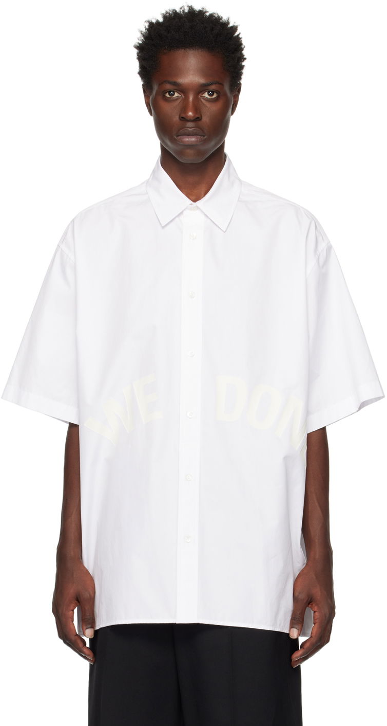 Риза We11done We11done Printed Shirt Бяло | WD-SH3-22-214-U-WH, 0