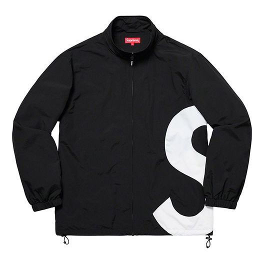 Ветровка Supreme Track Jacket With Large Logo Черно | SUP-SS19-10437