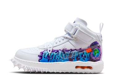 Кецове и обувки Nike Air Force 1 Mid "Off-White Graffiti White" Бяло | DR0500-100, 2