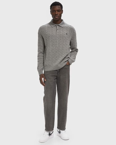 Пуловер Polo by Ralph Lauren Polo Ralph Lauren Cable Knit Polo Sweater Сиво | 710974165002, 1