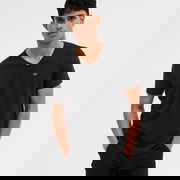 Micro Logo Vee Neck Tee True Black V2 2