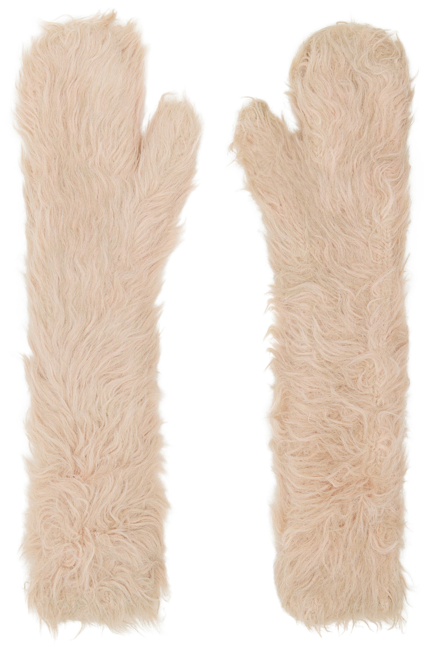 Ръкавици Acne Studios Acne Studios Fluffy Mitts Бежово | C80211-, 1