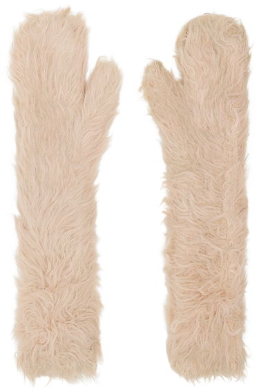 Ръкавици Acne Studios Acne Studios Fluffy Mitts Бежово | C80211-, 1