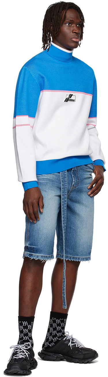 Пуловер We11done We11done Mock Neck Sweater Синьо | WD-KT1-22-617-U-BL, 3