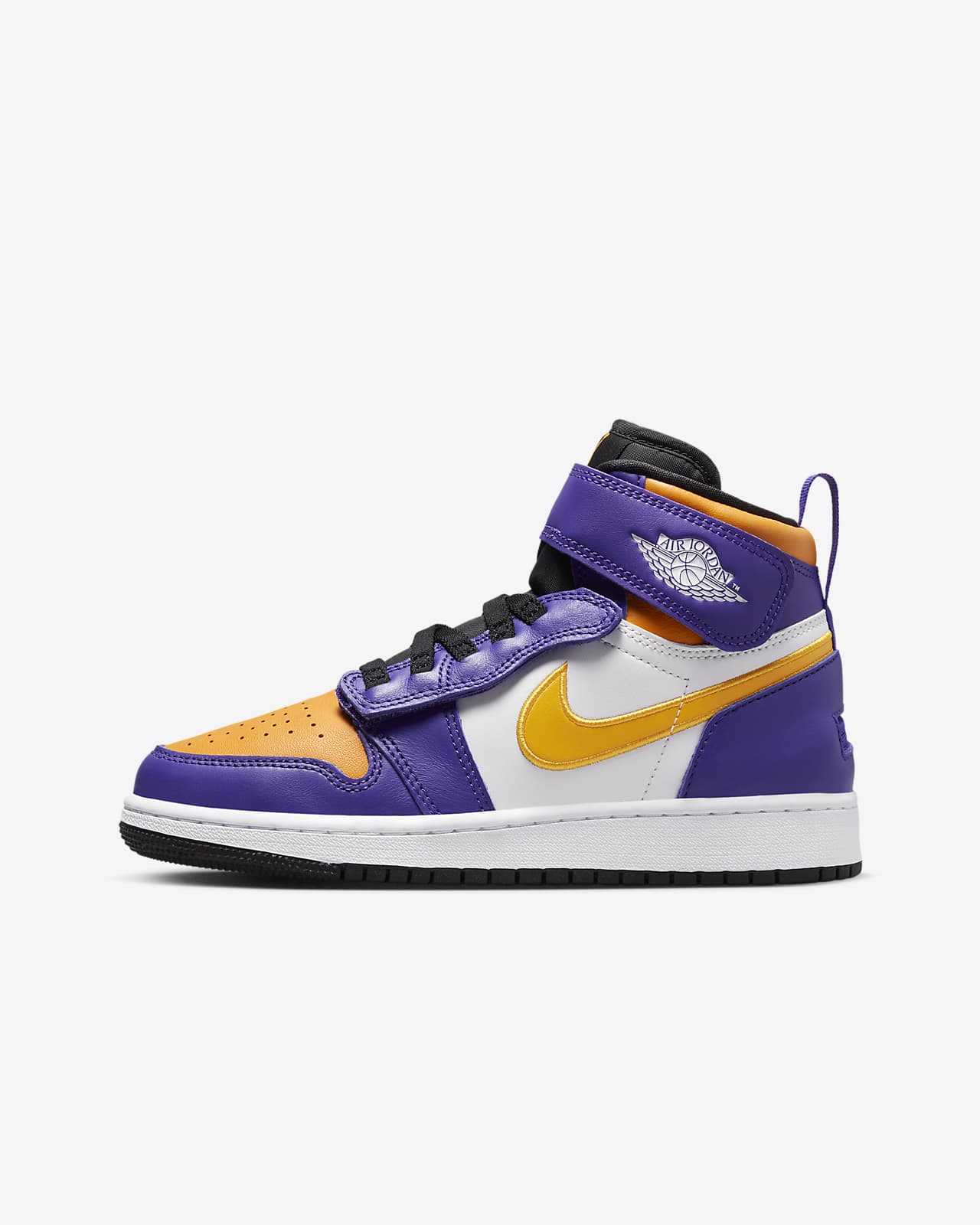 Кецове и обувки Jordan Air Jordan 1 Hi FlyEase "Lakers" GS Лилаво | DC7986-517, 0